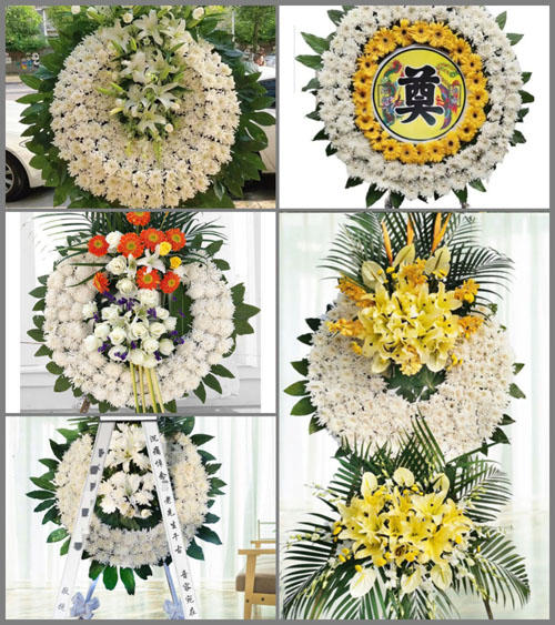 山东青岛胶州市营海街道小海庄村花圈速递